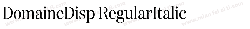DomaineDisp RegularItalic字体转换